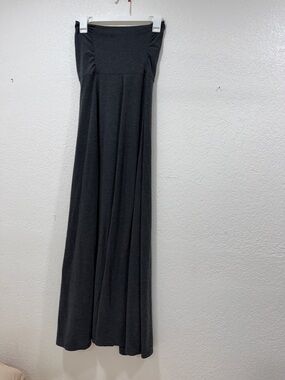 Athleta Classic Gray Maxi Dress/Skirt- Sleek Wide-Waist Design Size S